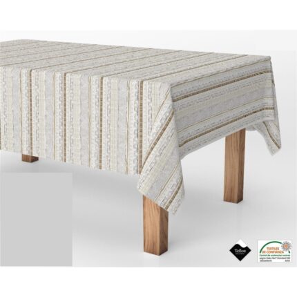 mantel blanco a rayas